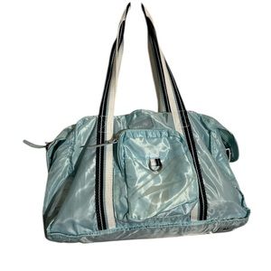 Reebok light blue waterproof duffle bag / gym bag store personal items